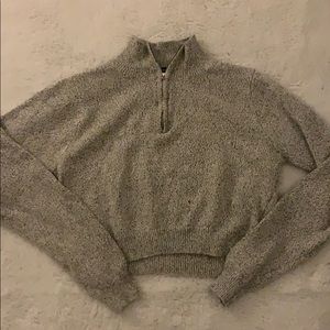 brandy melville cropped zip up